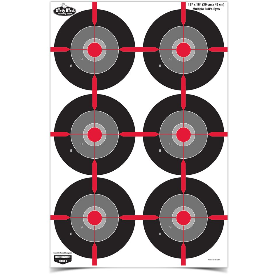 Birchwood Casey Dirty Bird 12" x 18" Multiple Bull's-Eye Target