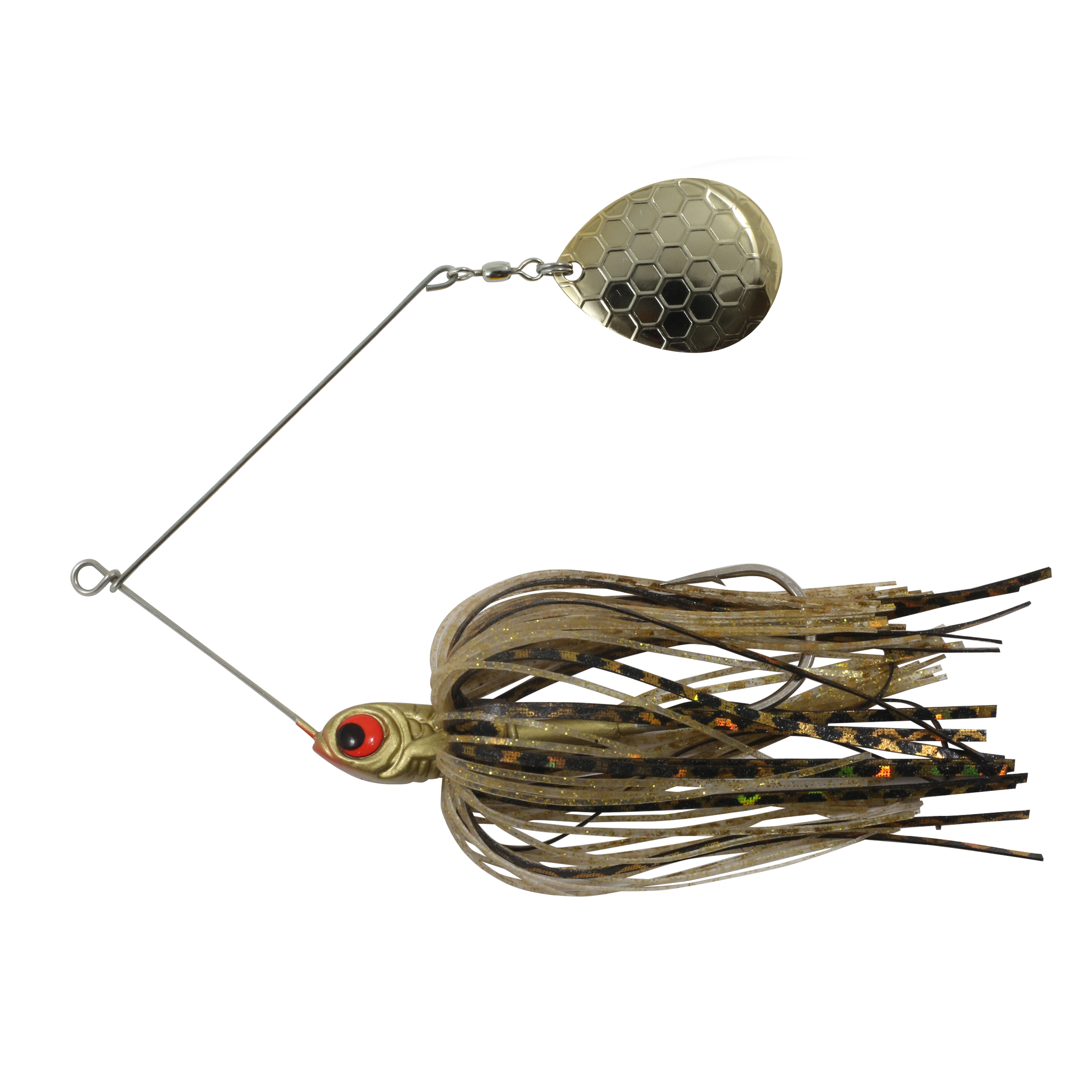Northland Reed-Runner Single Spin, 4", 3/8 oz, #4/0 Hk, 1/Pk, Gold Shiner