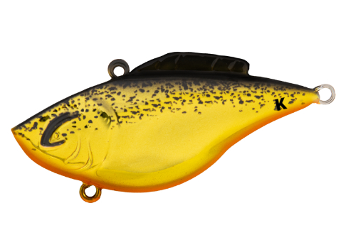 Bill Lewis Knockin' Hammer Trap, 2.5", 3/8oz, Gold Black Splatter Back/Orange Belly