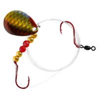 Lazer Sharp Spinner Rig, Hook #4, Gold Shiner Holo