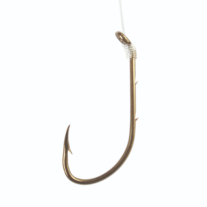 Eagle Claw Baitholder Snelled Hook, #4