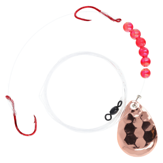 Lazer Sharp Spinner Rig, Hook #4, Hammered Copper