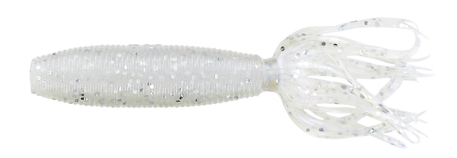Yamamoto 4'' Fat Ika, 10Pk, Blue Pearl w/Large Silver Flake