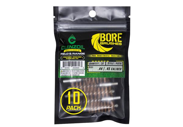 Clenzoil F&R Bronze Bore Brushes - 44/45 Cal Pistol - 10 Count