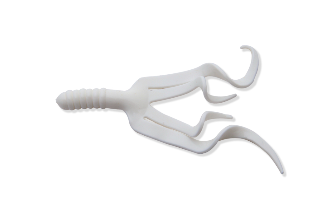 Mister Twister 4" Split Double Tail 10/Pk-White