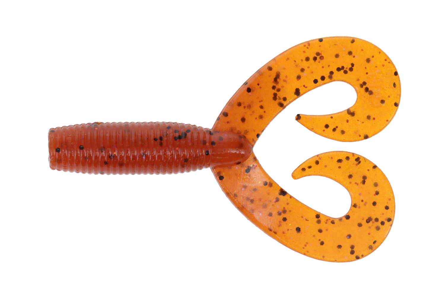 Yamamoto 5" Double Tail Grub, 20Pk, Fire Craw