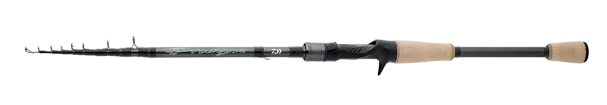 Daiwa Procyon 7'2" Telescopic, M, Freshwater Graphite Spinning Rod, 6-15 lb,