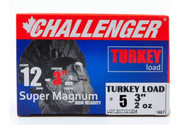Challenger 12 Ga Turkey Load 3" 2 oz, #6