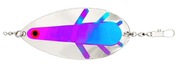 Gibbs Dog Tail Dodger 4.25"x 2", 1/4 oz, Moon Jelly Outer Tape/Silver Blade