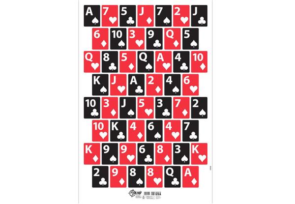 ALLEN EZ AIM DECK OF CARDS CORRUGATED TARGET 23" X 35"