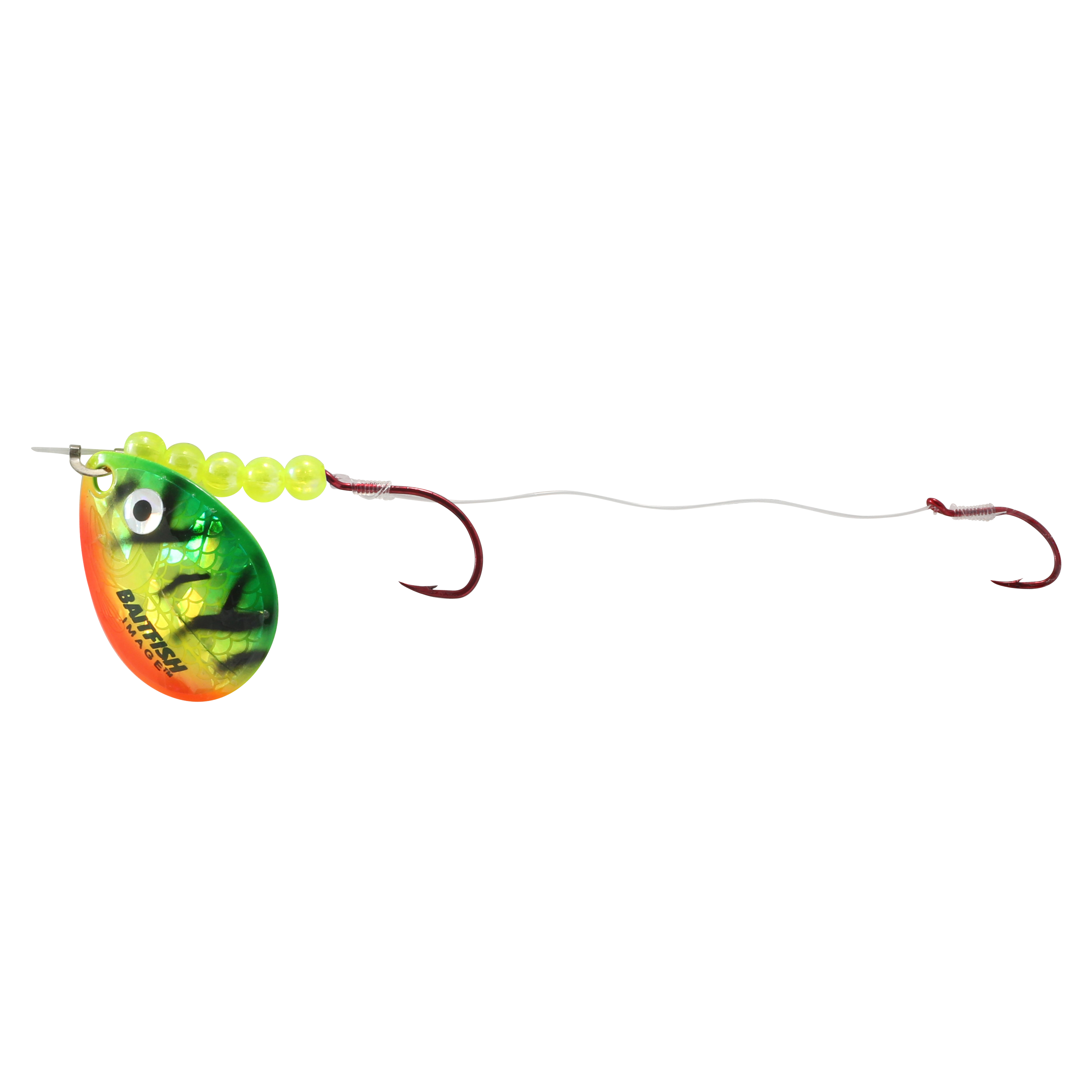 Northland Baitfish Spinner Harness, 60" Snell, #2-4 Hk, 1/Pk, Firetiger