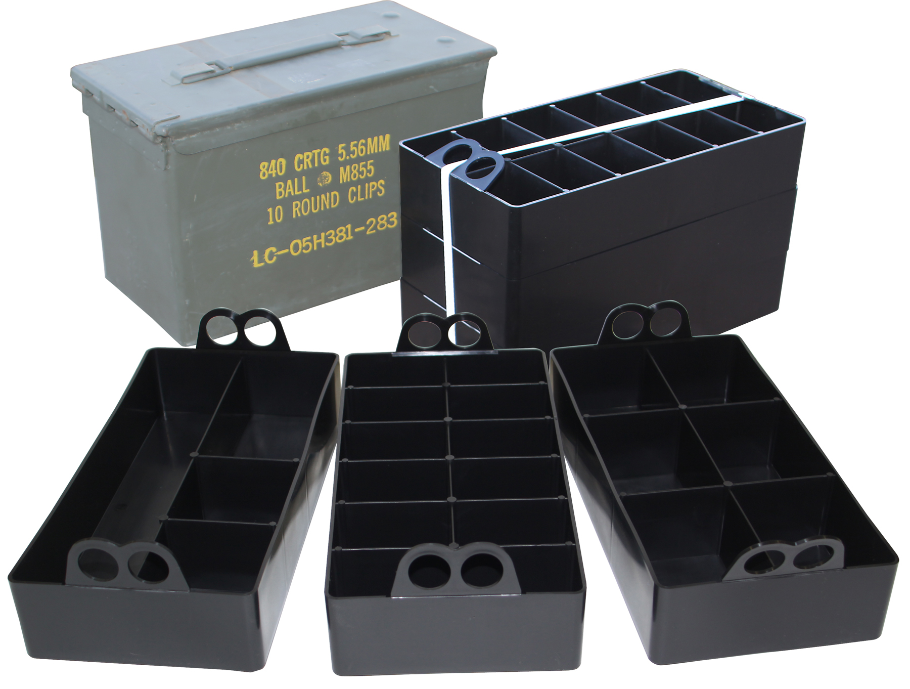 MTM Case-Gard Ammo Can Organizer 50 Caliber 22 Compartment