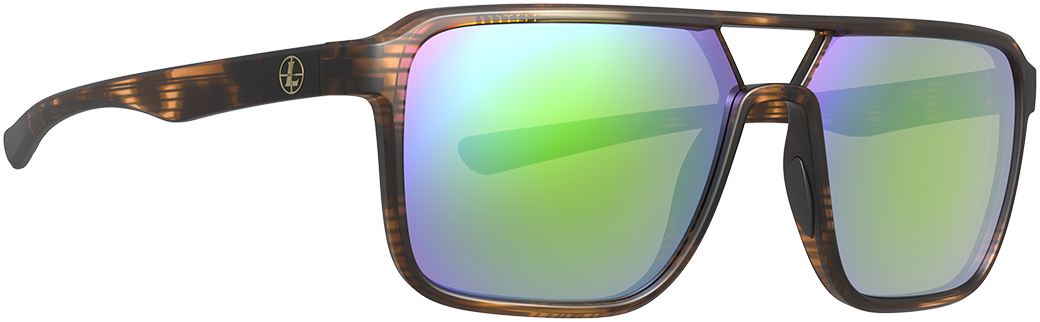 Leupold Bridger Matte Tortoise Emerald Mirror Performance Eyewear