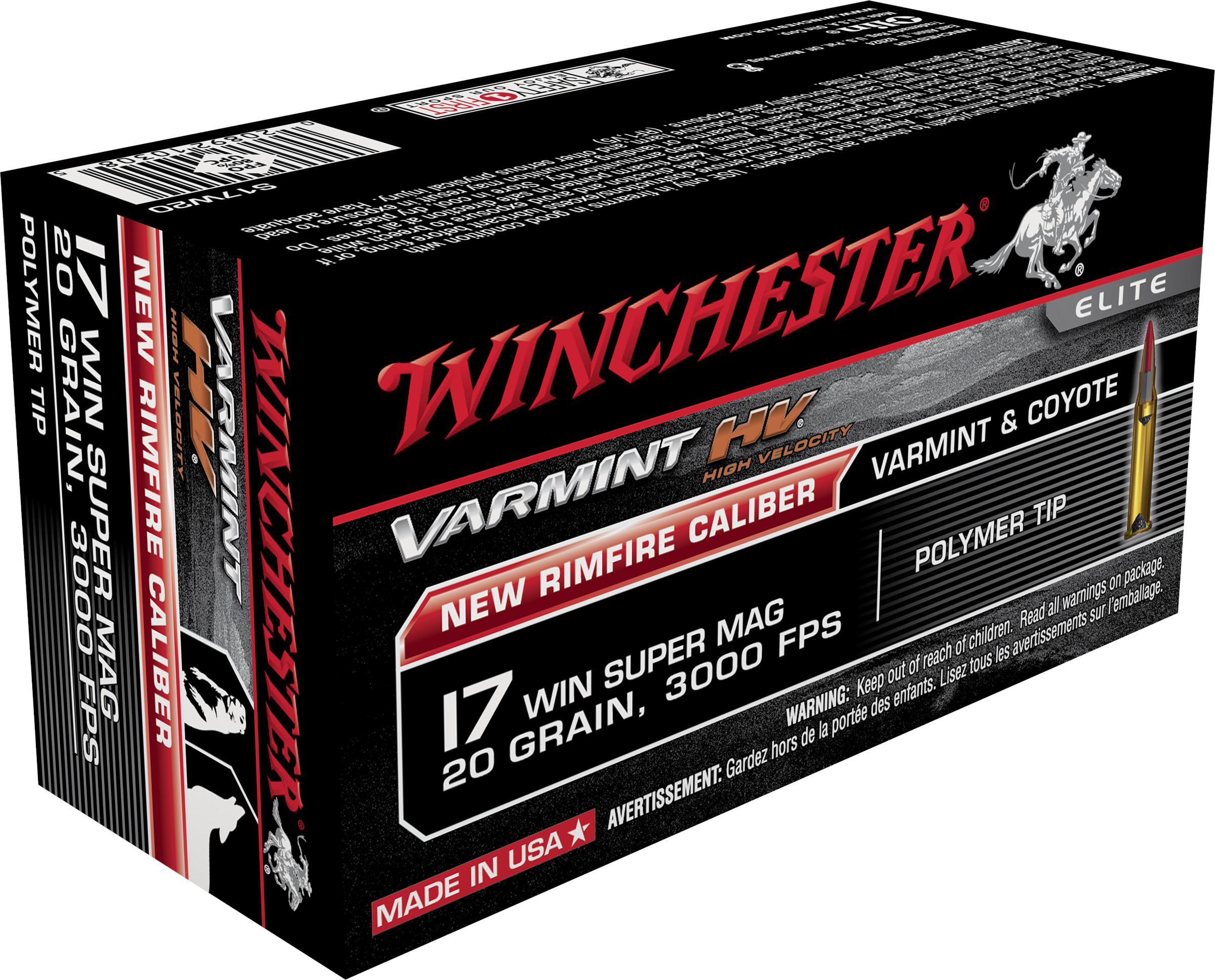 Winchester Bullets 17 WSM Varmint HV 20 Gr