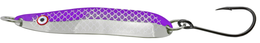 Gibbs Skinny G Trolling Spoon, 3 3/4", 1/4 oz, Nickel Purple/Nickel Back