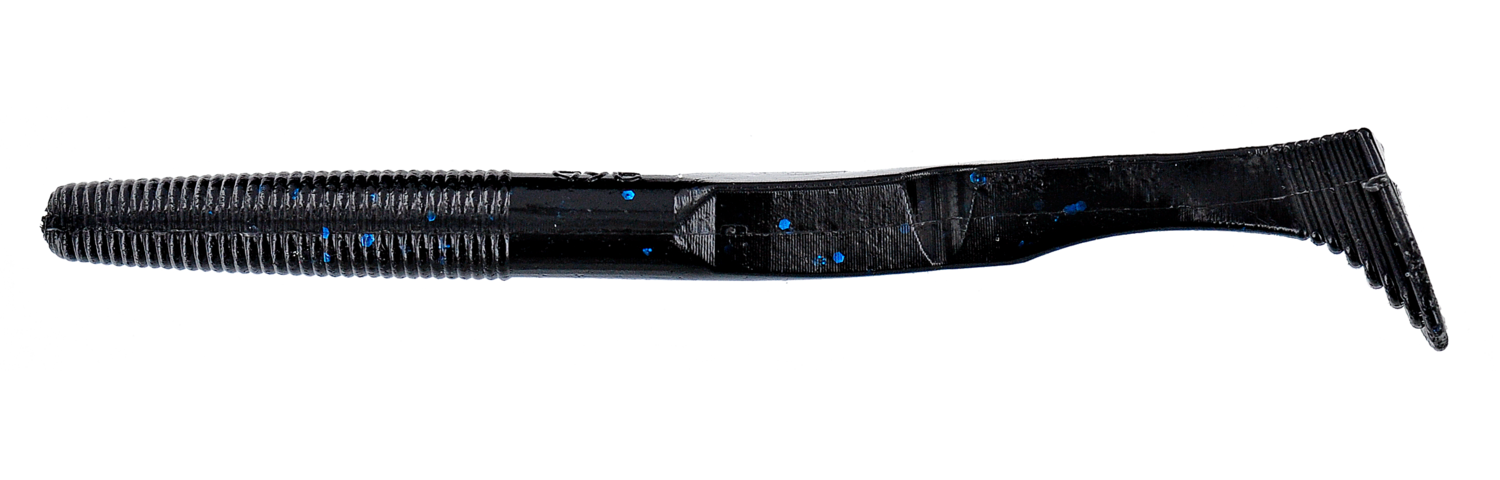 Yamamoto 5" Swimming Senko, 10Pk, Black w/Large Blue Flake