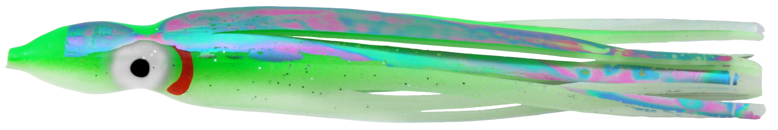 Delta Squid 4 1/2", 5/Pk, Green Oil Slick
