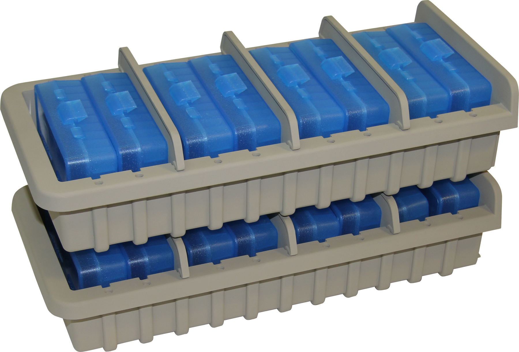 MTM Case-Gard Ammo Rack in Dark Earth 8 Clear Blue P509M Ammo Boxes