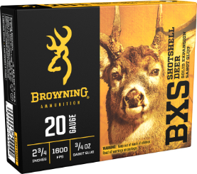 Browning Shotshells 20 Ga 2-3/4" 3/4 oz Sabot Slug BXS