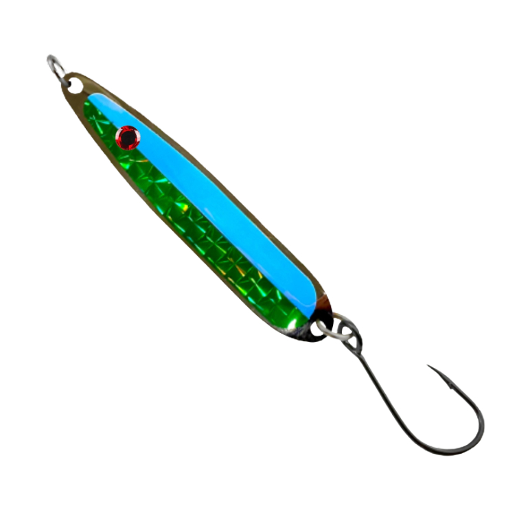 Gibbs Skinny G Trolling Spoon, 3 3/4", 1/4 oz, Green Phantom/Nickel Back