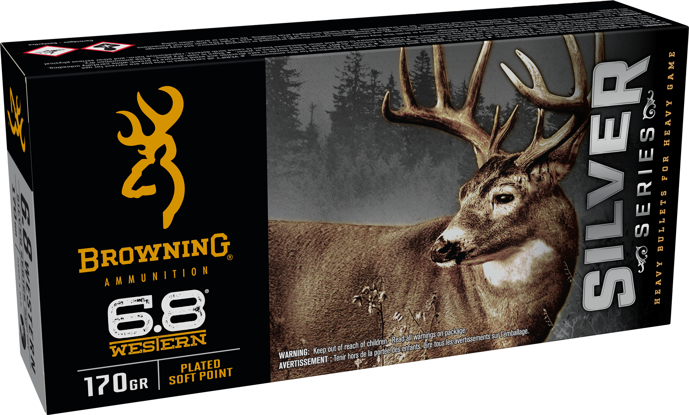 Browning Ammo 6.8 Western Silver Series SP 170 Gr