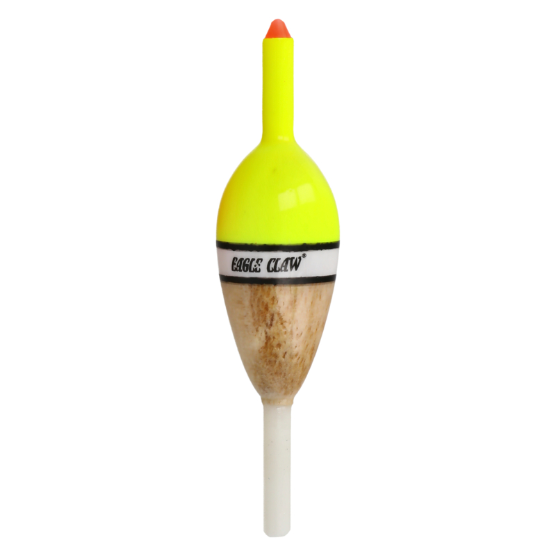 Eagle Claw Balsa Style Oval Slip Float, 3/4" x 3", Chartreuse