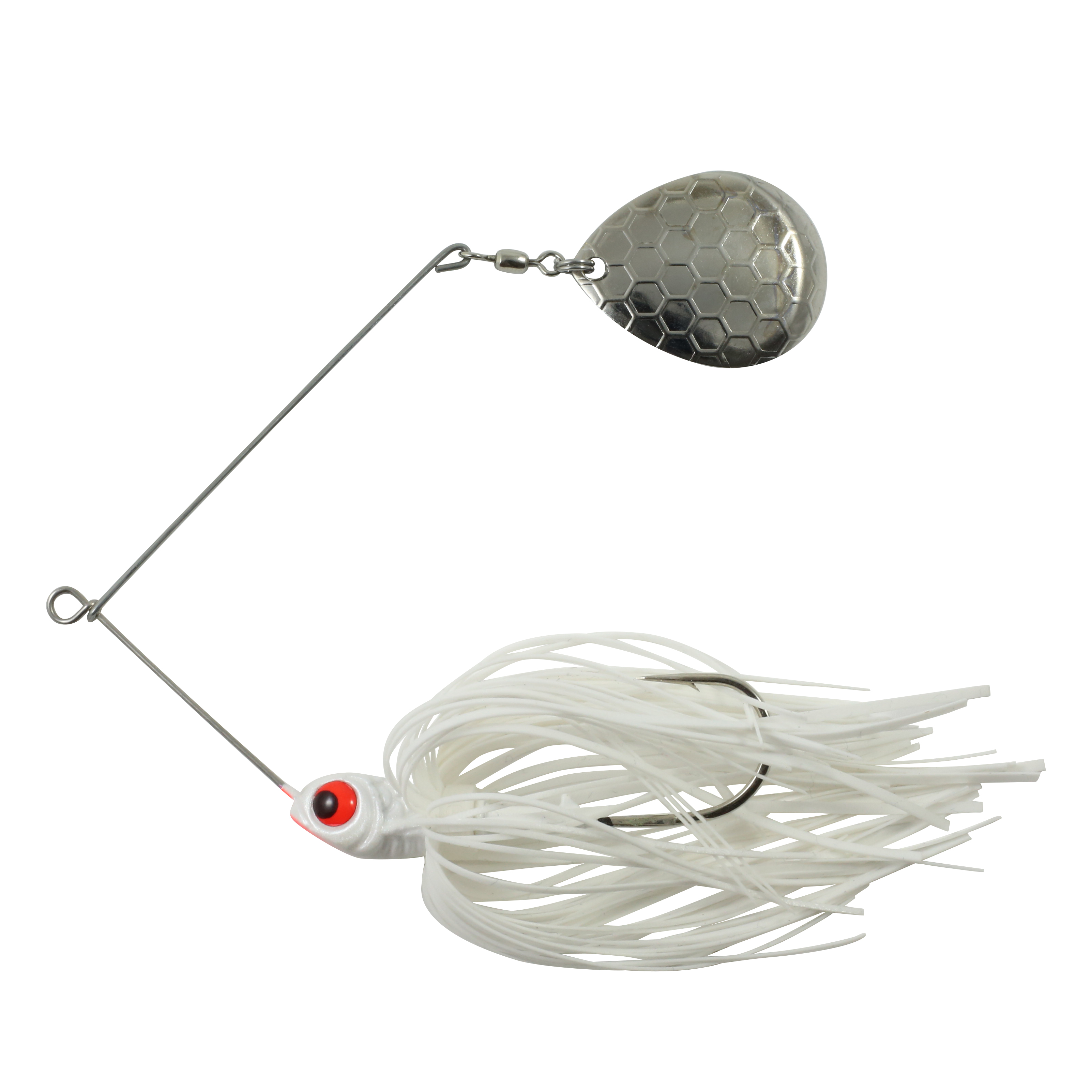 Northland Reed-Runner Single Spin, 4", 3/8 oz, #4/0 Hk, 1/Pk, White Shad