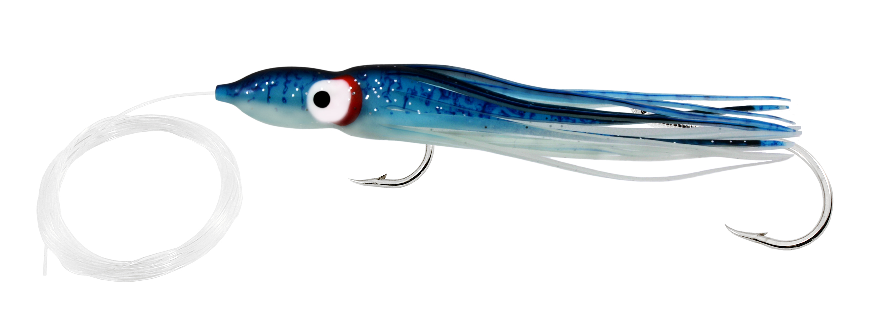 Delta Rigged Squid Hoochy, 4 1/2", Blue Breeze