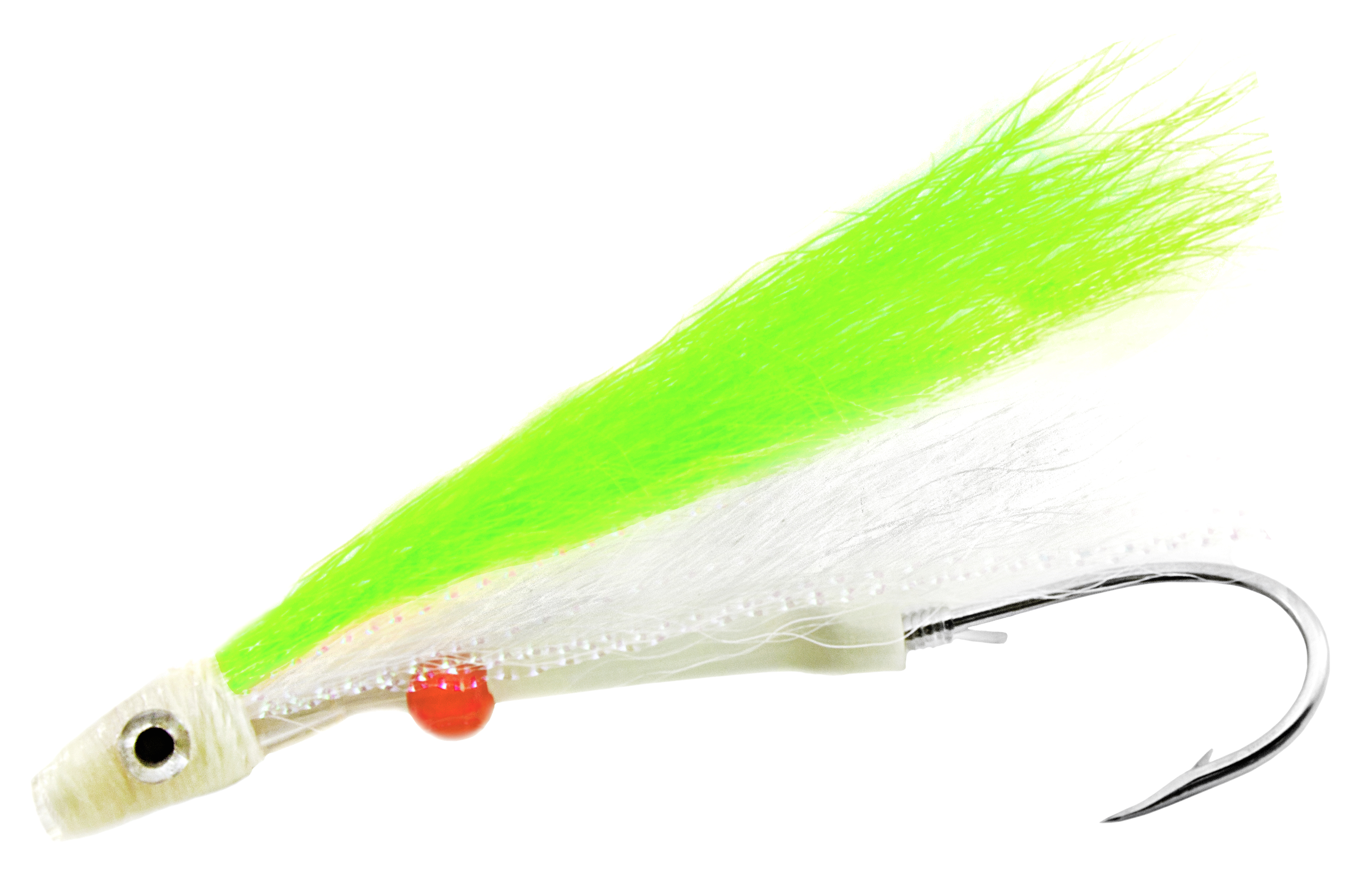 Zak Salmon Fly, Light Green-Red Bead