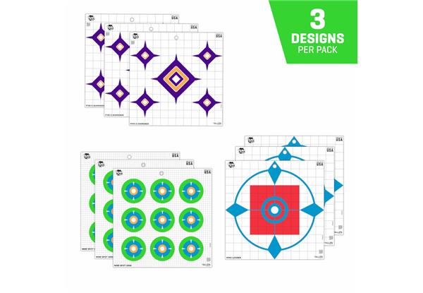 Allen EZ-Aim Fun Paper 12"x 12" Dialing In More Fun Target Assortment