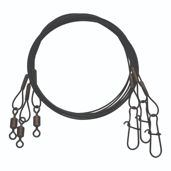 Eagle Claw 24", 45 lbs Steel Leader Black 3/Pk