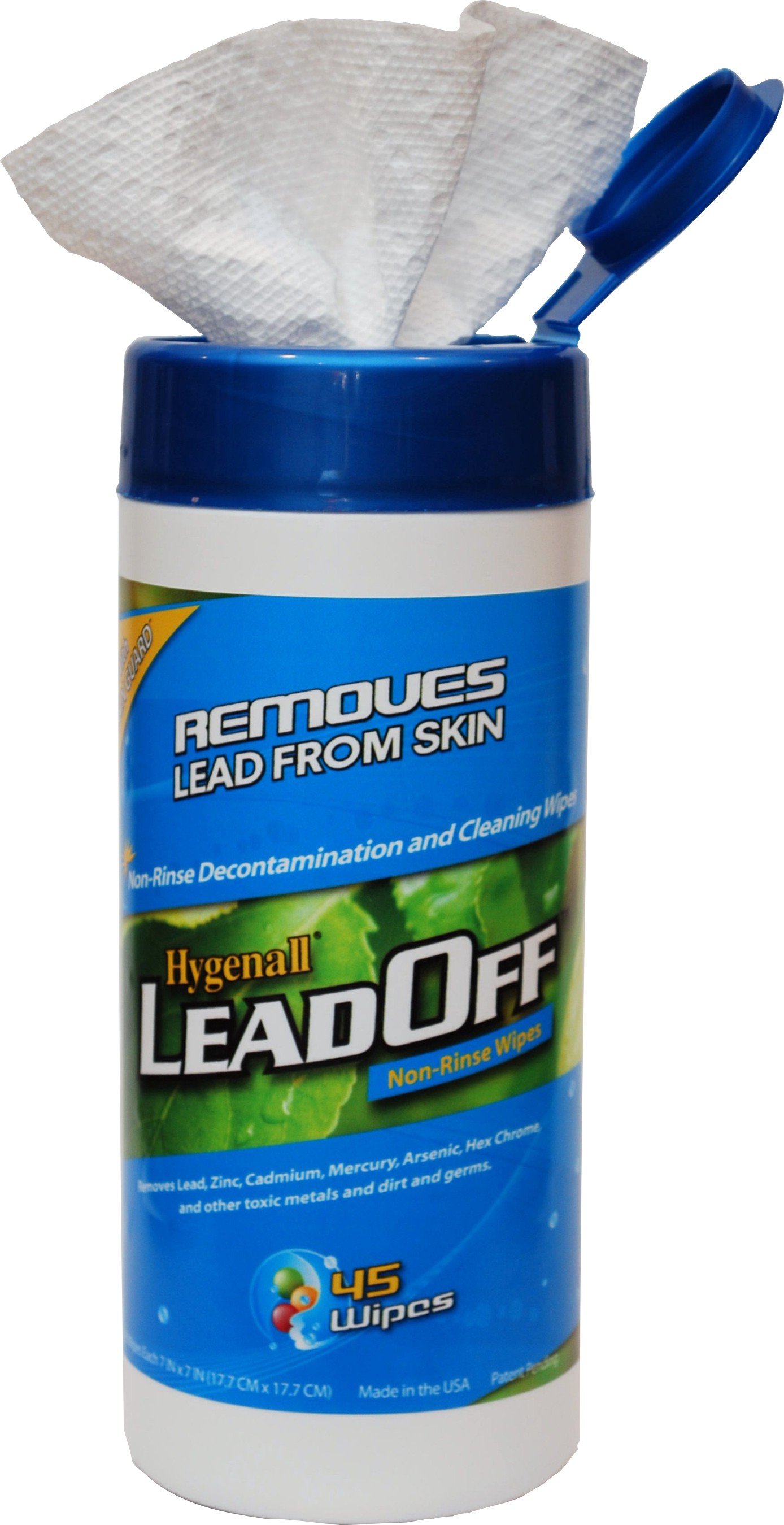 Hygenall LeadOff Canister with 45 Hand Cleaning Wipes