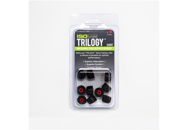 ISOtunes TRILOGY Replacement Foam Ear Tips (5 pairs/pack) Large Short