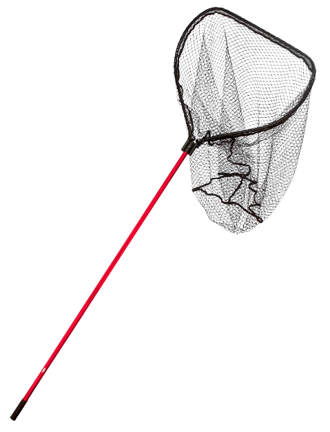 Gibbs Salmon Net, Catch & Release Vinyl Coated Bag, 72" Handle-Red