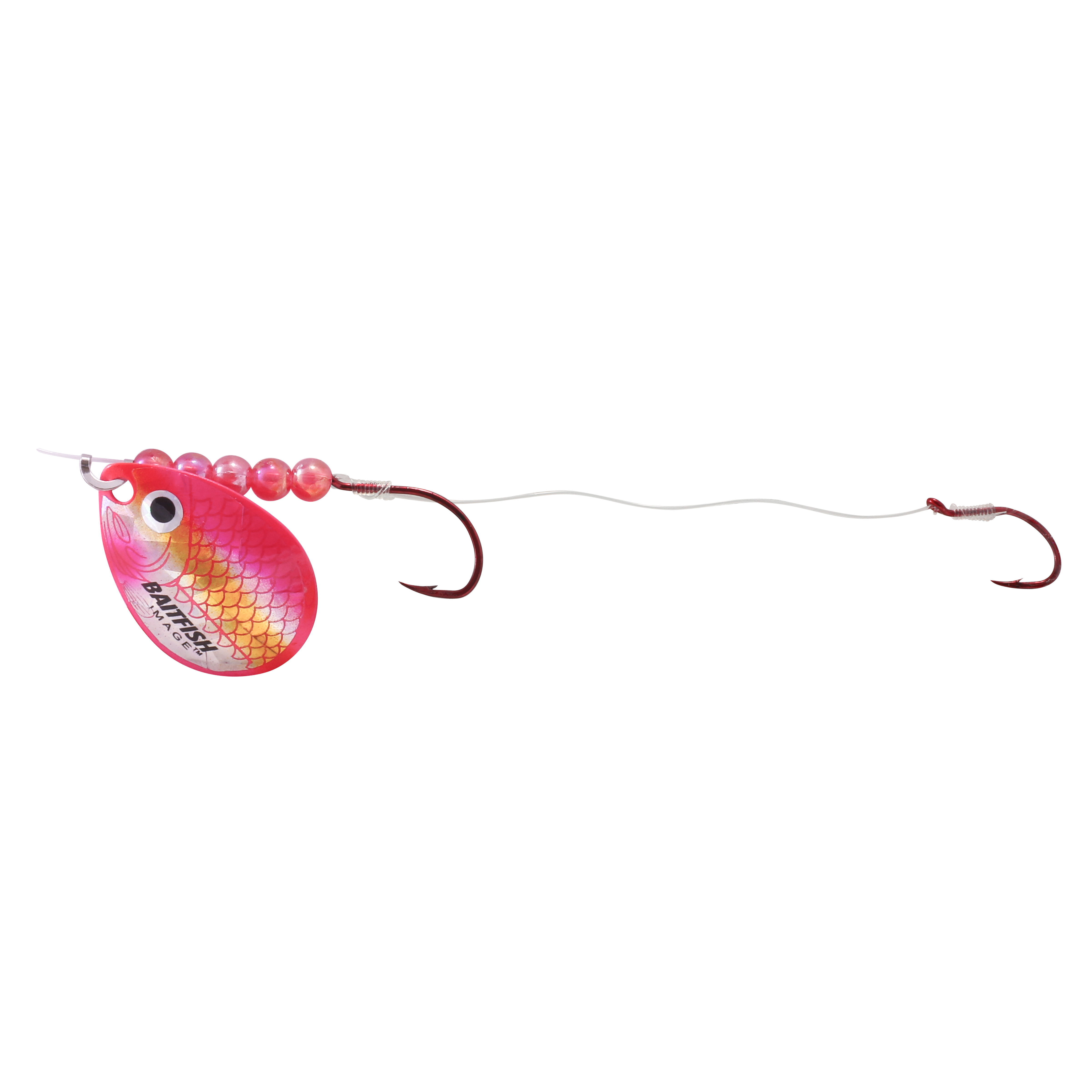 Northland Baitfish Spinner Harness, 60" Snell, #2-4 Hk, 1/Pk, Dace Pink