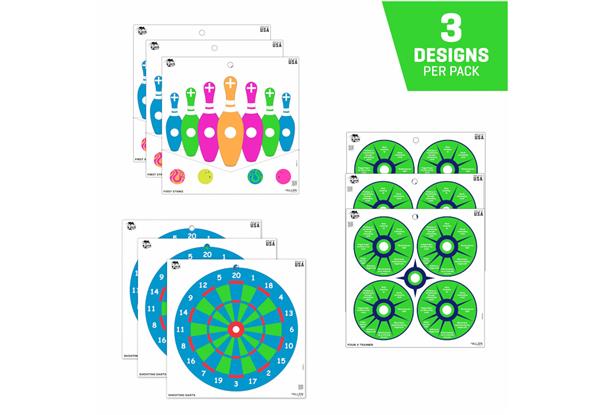Allen EZ-Aim Fun Paper 12" x 12" Triggering More Fun Target Assortment