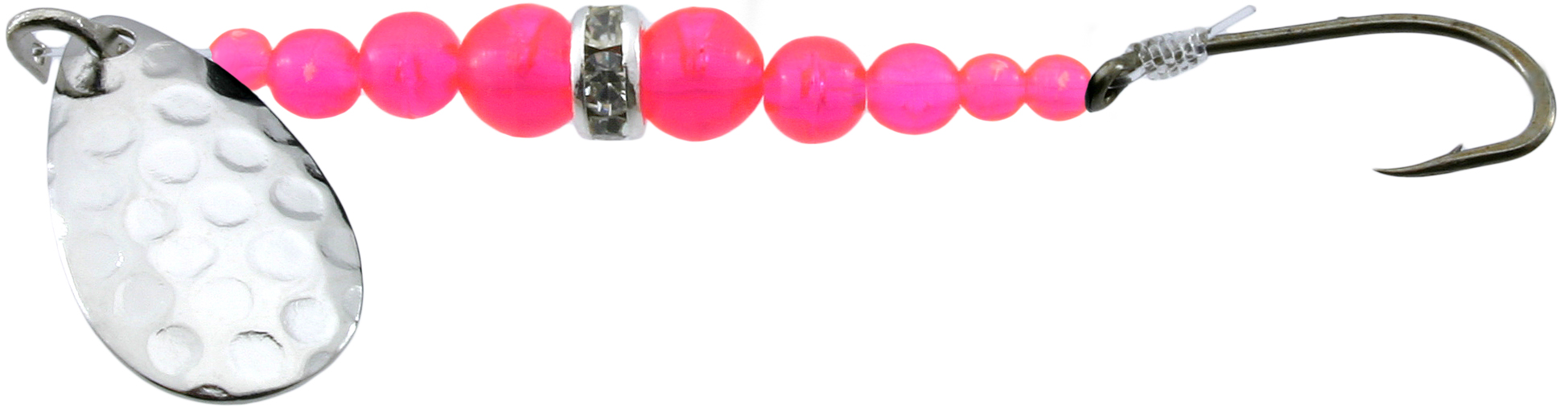 Gibbs Wedding Band In-Line Spinner, Sz 6 Hk, Red Bead