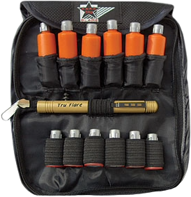 TruFlare Deluxe Launcher Kit Pouch - 02C Pen Launcher with 6 Flares and 6 Bear Bangers