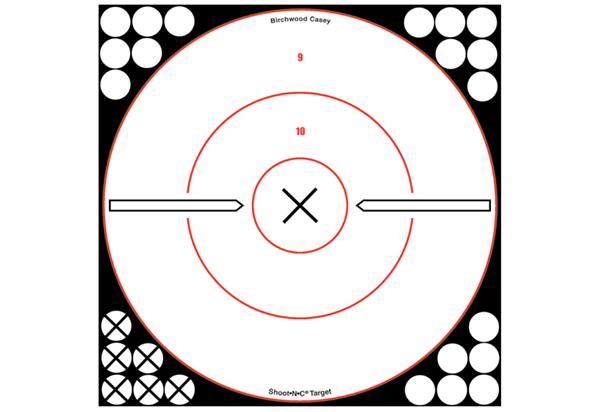 Birchwood Casey Shoot•N•C® 12" White/Black X-Bull's-Eye - 5 Targets
