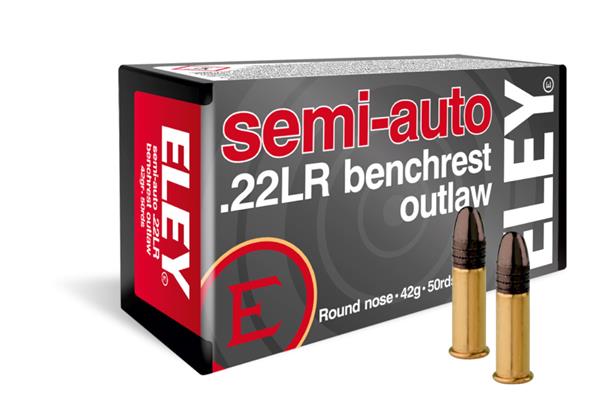 ELEY Semi-Auto Benchrest Outlaw 22 LR 42 Gr Ammunition