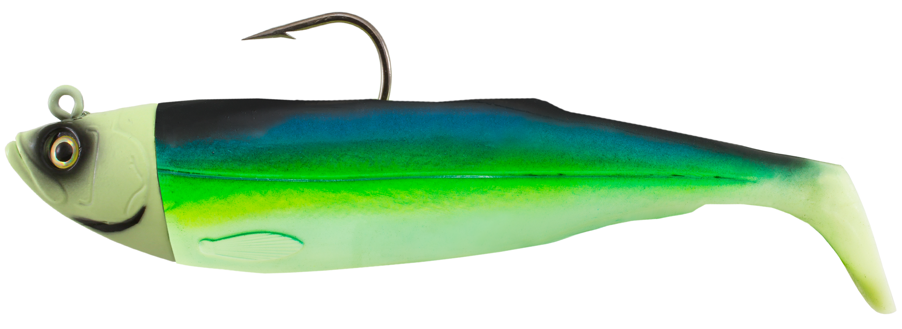 Delta Power Paddle Swimbait Jig, 10 oz, with 1 Replacement Tail, Herring Aid