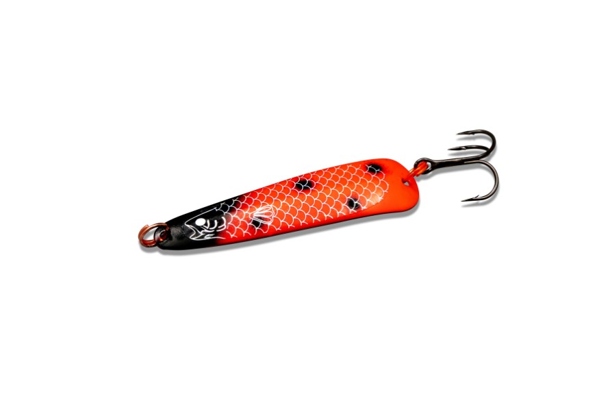 Williams Quick Silver Spoon 3'' 1/3 oz-Orange Black Dots/Copper Back