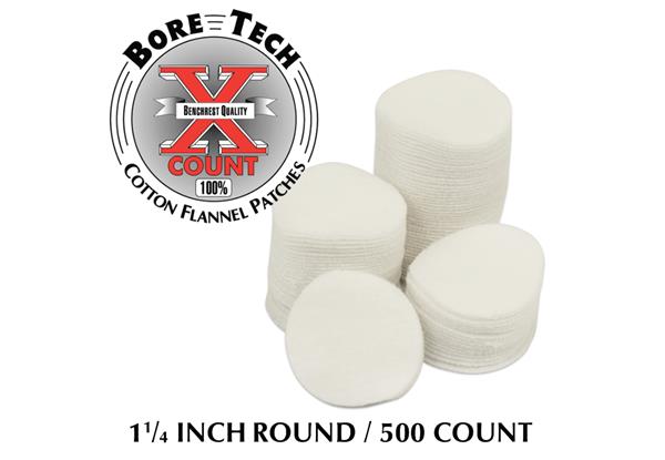 Bore Tech Patch 1 1/4" Round -500/Bag