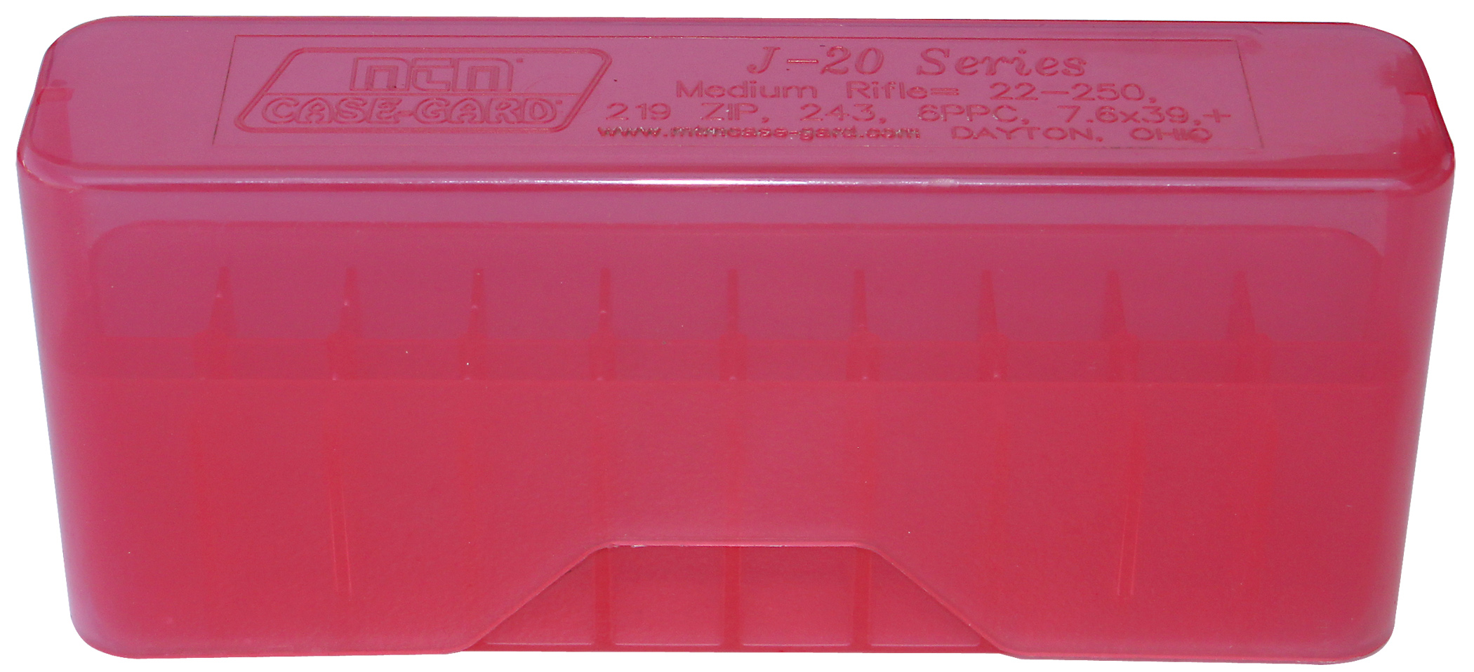 MTM Case-Gard Rifle Slip-Top Ammo Box 20 Rnd WSM 45-70 to 30-30 - Red
