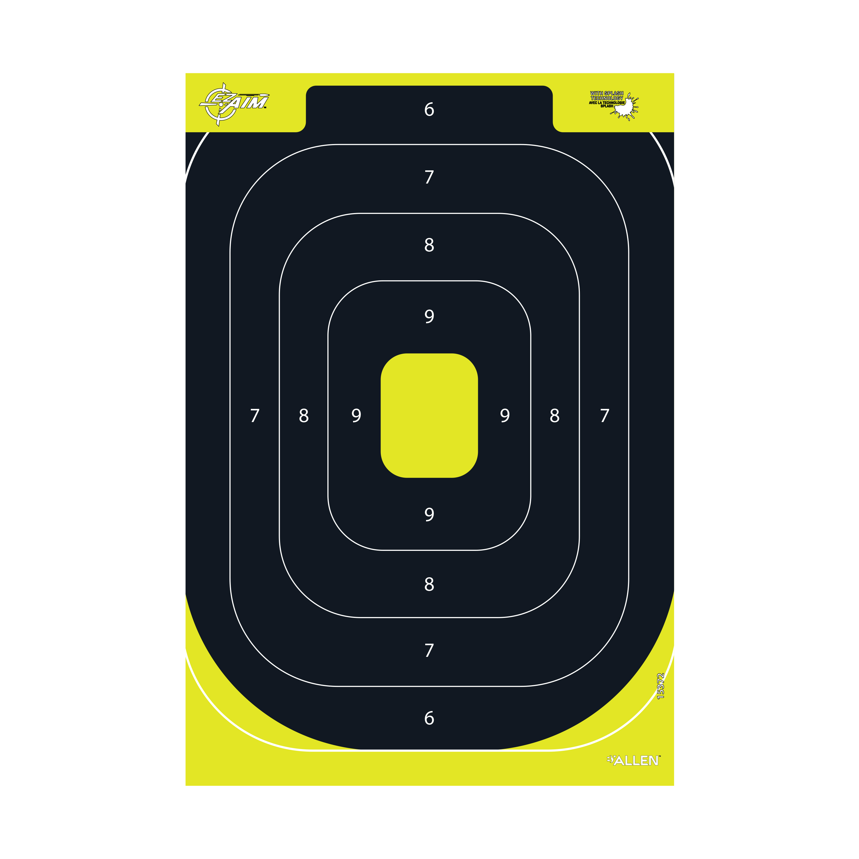 Allen EZ-Aim Non-Adhesive Splash IPSC Sihouette Target