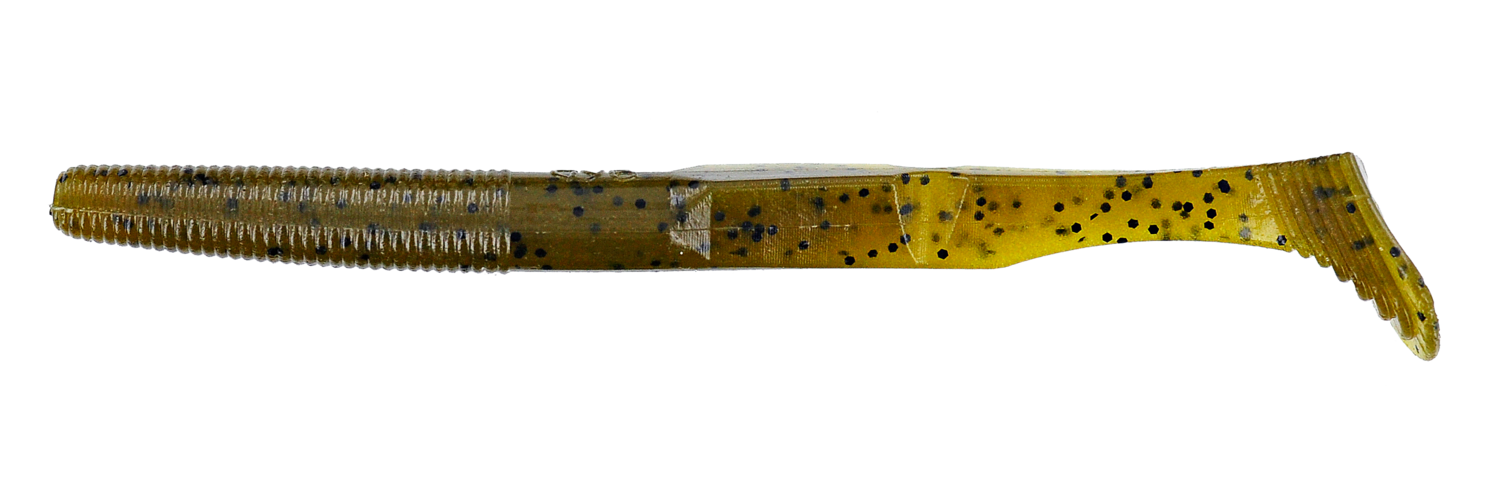 Yamamoto 5" Swimming Senko, 10Pk, Green Pumpkin w/Large Black Flake