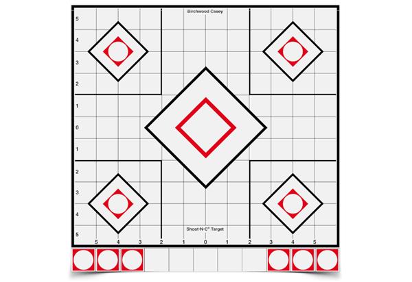 Birchwood Casey Shoot•N•C® 12" Sight-In Target White/Black - 5 Targets
