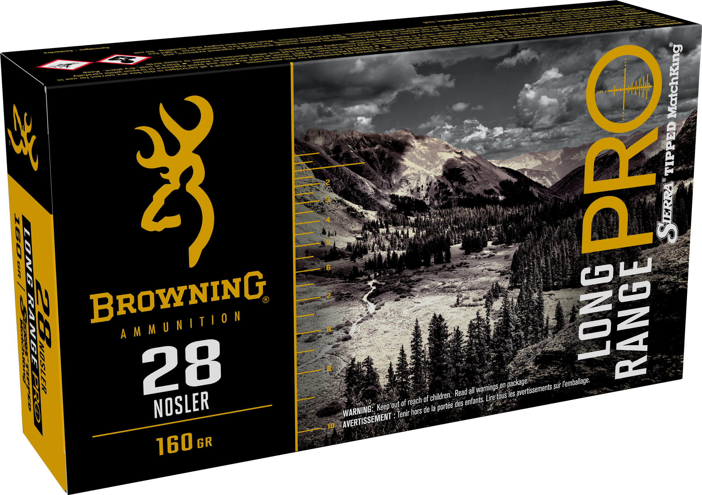 Browning Ammo 28 Nosler 160 Gr Long Range Pro