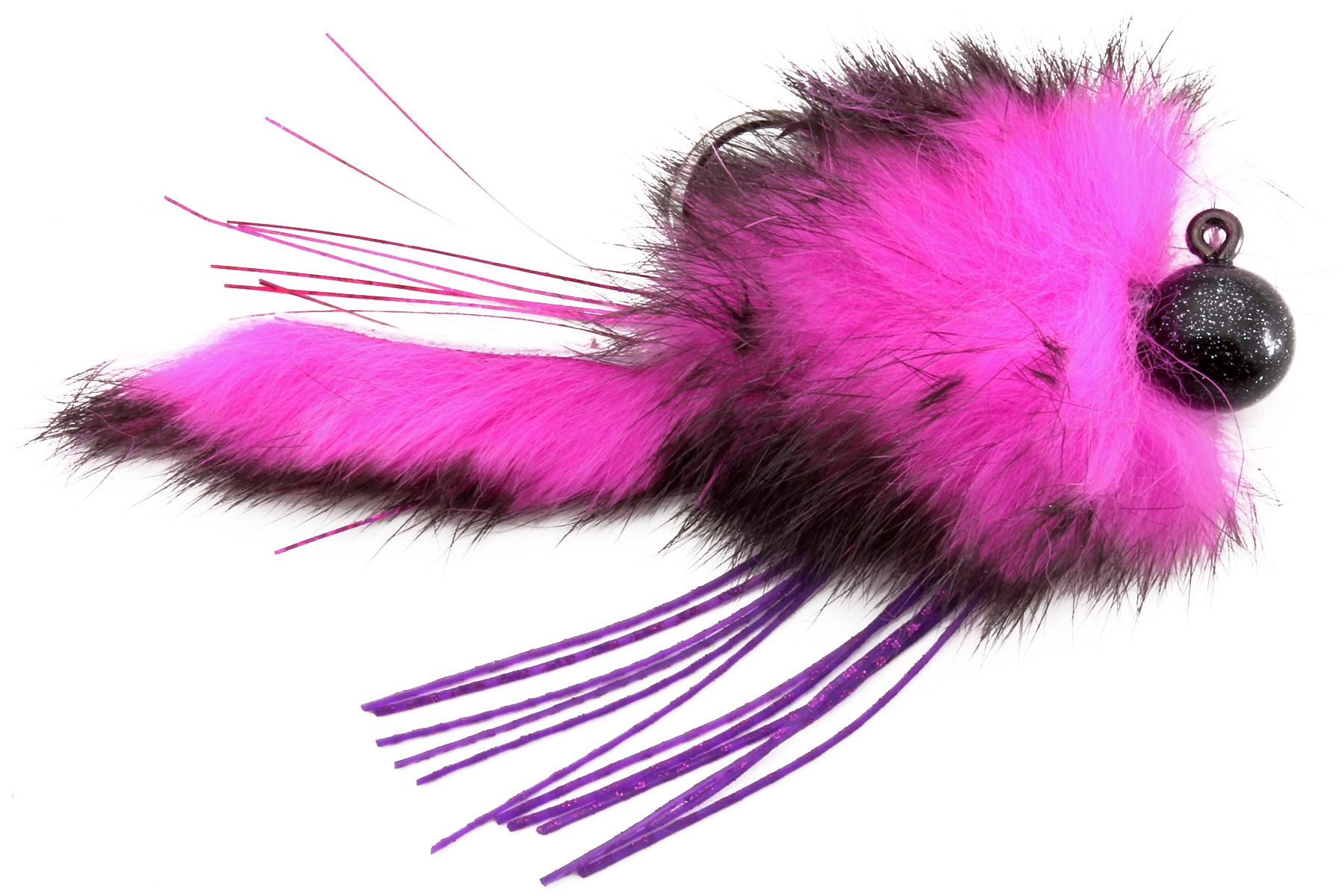 Zak Twitching Jig, 3/8 oz, Purple Collar & Tail, Purple Strip, Black Head