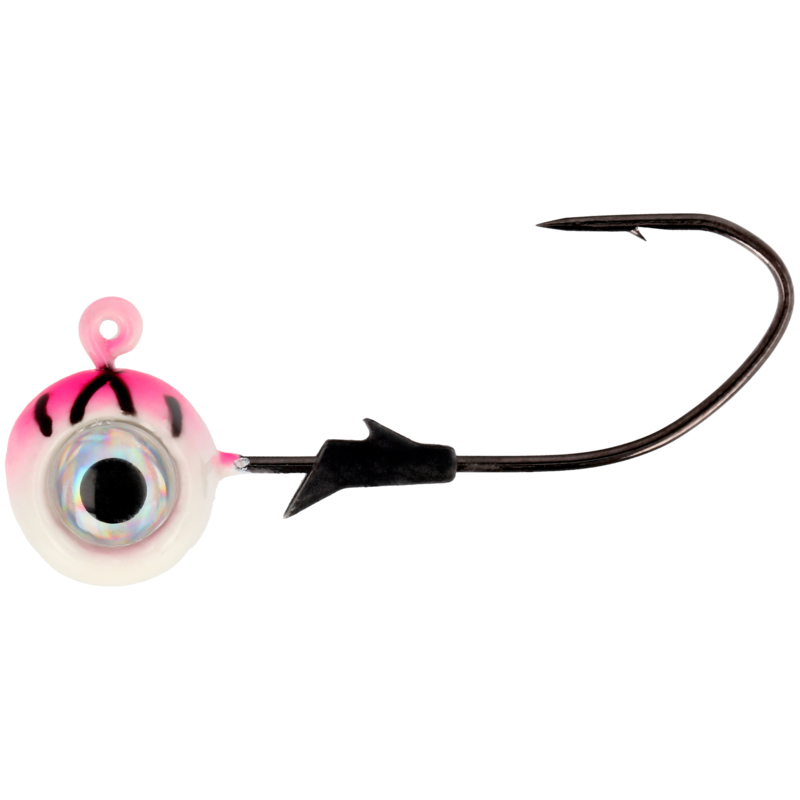 Lazer Sharp Pro-V Eagle Eye Jig-1/4oz, Pink Tiger Glow